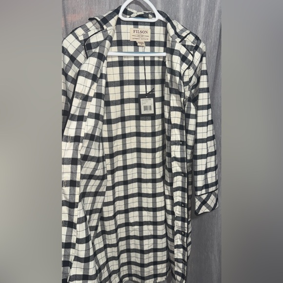 NWT Filson pajama dress xs black white/ cream check plaid - Picture 4 of 6